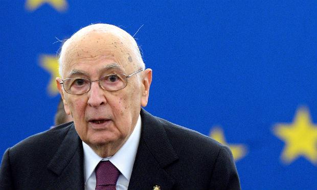 Giorgio Napolitano permaneceu quase uma década à frente da terceira economia da zona do euro, a Itália / Foto: AFP
