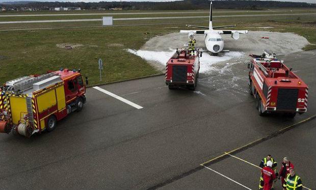 Aeronave caiu na região da Basileia / Foto: Twitter