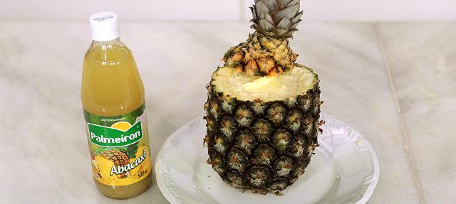 Aprenda a fazer Delícia de abacaxi com suco da Palmeiron para a sobremesa