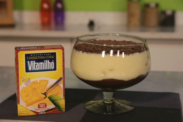 Imagem do pavê de canjiquinha Vitamilho com creme de café (Foto: Luiz Pessoa / NE10)