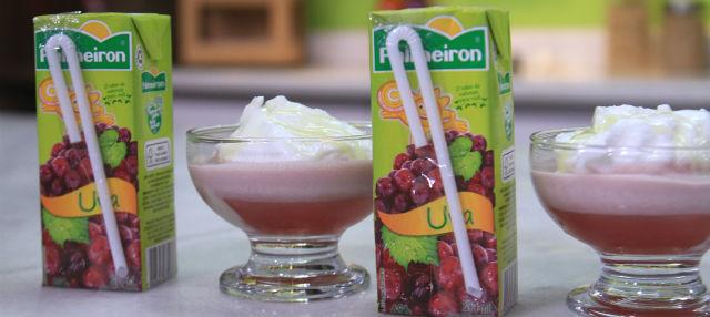 Lago de uva Palmeiron com espumone doce, receita prática para a sobremesa!