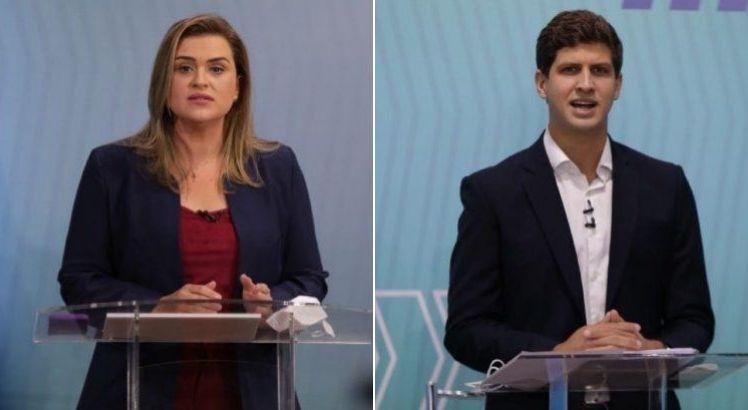 Marília Arraes e João Campos, candidatos ao segundo turno nas eleições 2020 no Recife
