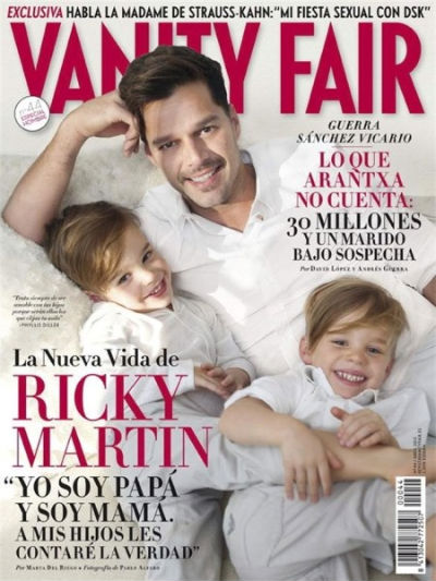 FAMÍLIA | Ricky Martin posa com os filhos na capa da Vanity Fair espanhola
