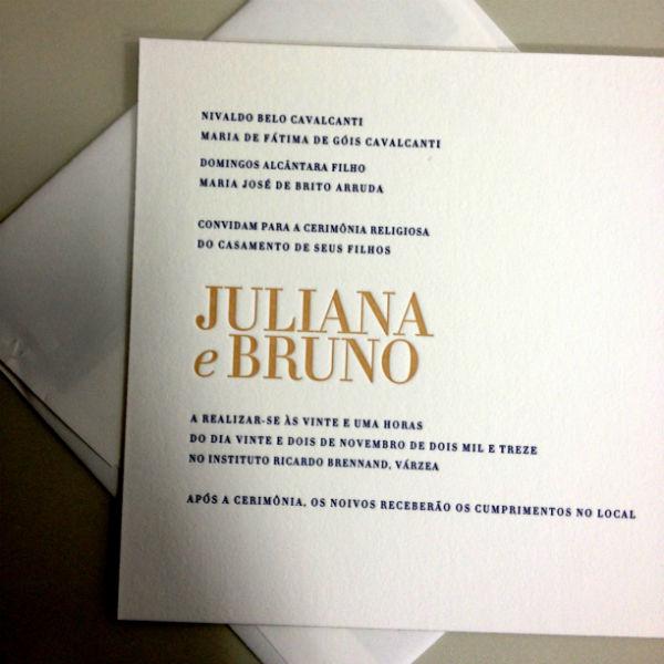 Juliana e Bruno sobem ao altar em novembro, no Instituto Ricardo Brennand