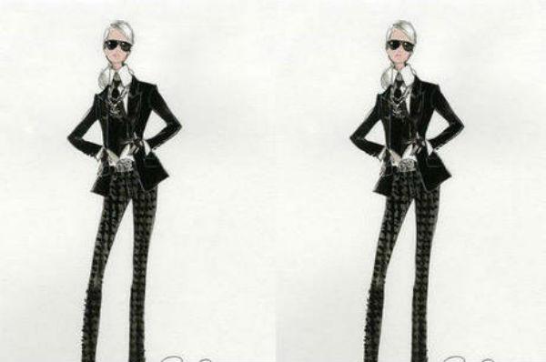 Barbie versão Karl Lagerfeld em comemoração aos 55 anos da boneca