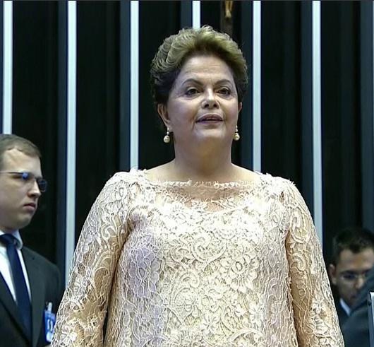 Dilma usou renda na posse.Foto: Divulgação