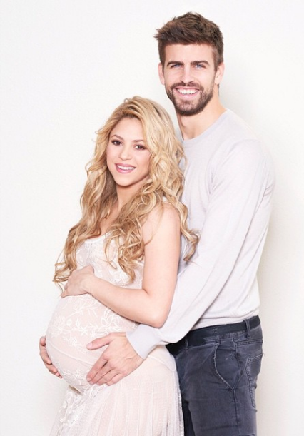 Piqué e Shakira, ainda grávida de Sasha. Foto: Reprodução/Instagram