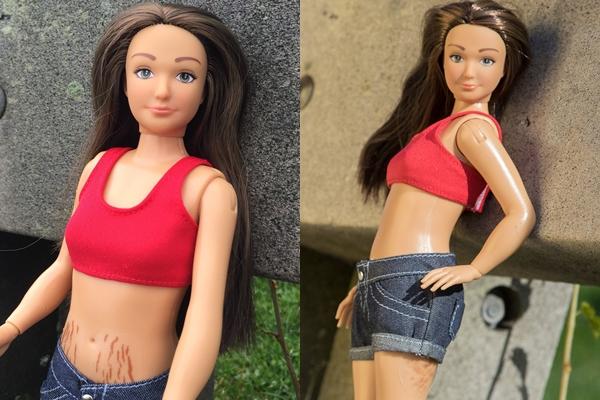 Uma Barbie da vida real: com celulite, estria e espinha