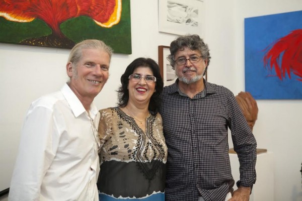 Romero Andrade Lima, Magda Suassuna e Cavani Rosas - Foto: Galeria Suassuna/divulgação