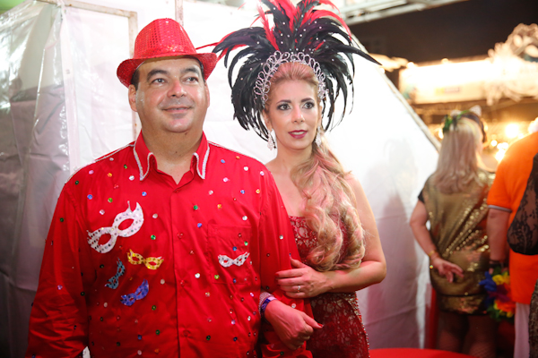 O presidente do Clube Internacional, Jorge Gil Rodrigues com a mulher Tatiana