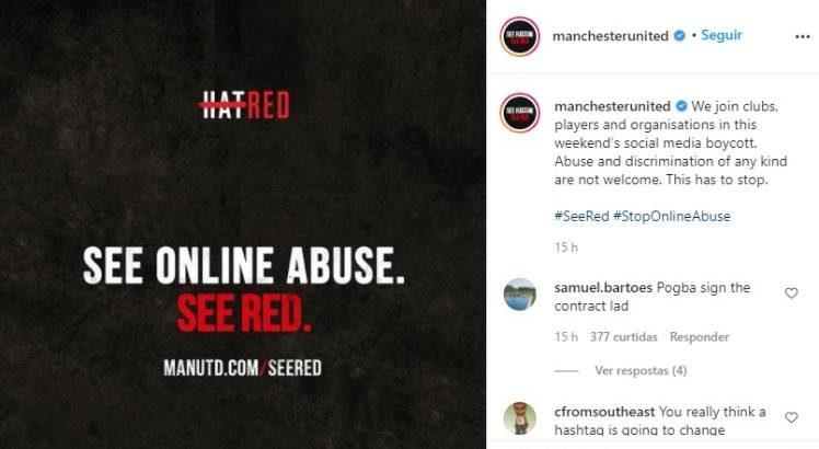 Esporte inglês lidera boicote global às redes sociais contra insultos online