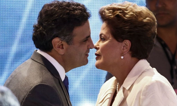 Virada aconteceu às 19h32, quando Dilma Rousseff, a presidente eleita, possuía 50,5% dos votos e Aécio, 49,95% / Foto: Reprodução
