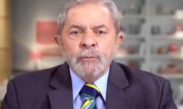 Ex-presidente Lula foi um dos membros do PT que falou durante o programa / Foto: reprodução TV