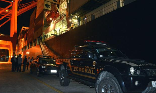 Droga foi encontrada na semana passada, e guardada até o navio atracar em Suape / Foto: Polícia Federal/Divulgação