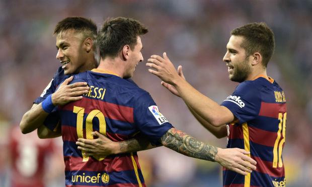 Barcelona manteve os cem por cento de aproveitamento. / Foto: AFP