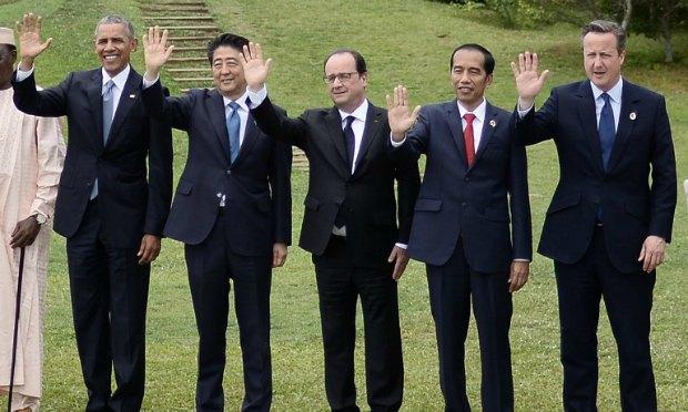 Os líderes do G7 definiram o crescimento econômico mundial como "prioridade urgente" / Foto: AFP