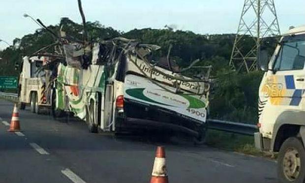 Acidente com ônibus na Mogi-Bertioga deixou 18 mortos / Foto: divulgação Prefeitura de Bertioga
