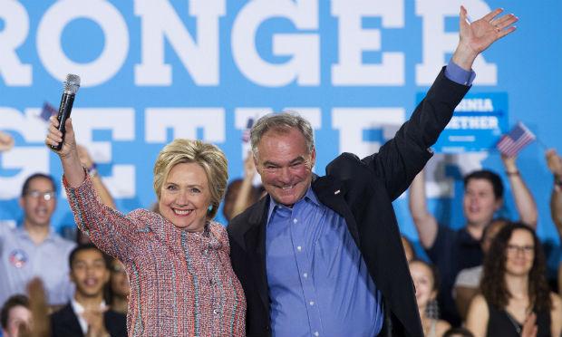 Kaine era considerado o grande favorito entre os candidatos para acompanhar Hillary na chapa presidencial / Foto: AFP.