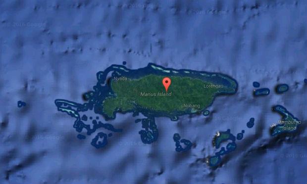 O terremoto de 6,3 graus na escala Richter sacudiu as ilhas Manus, na Pápua Nova Guiné. / Foto: Google Maps