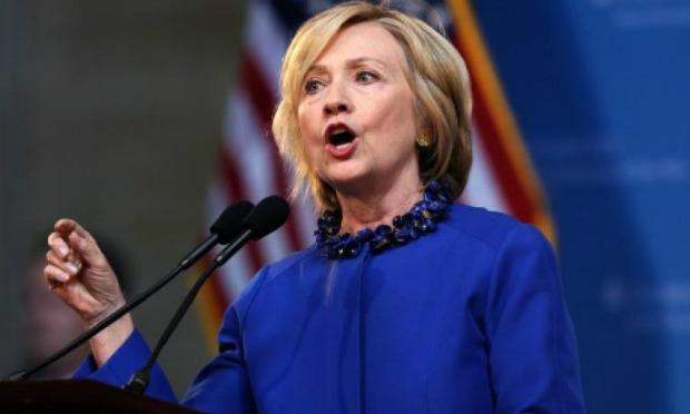 A oficialização da candidatura de Hillary foi feita durante a convenção nacional do Partido Democrata / Foto: AFP