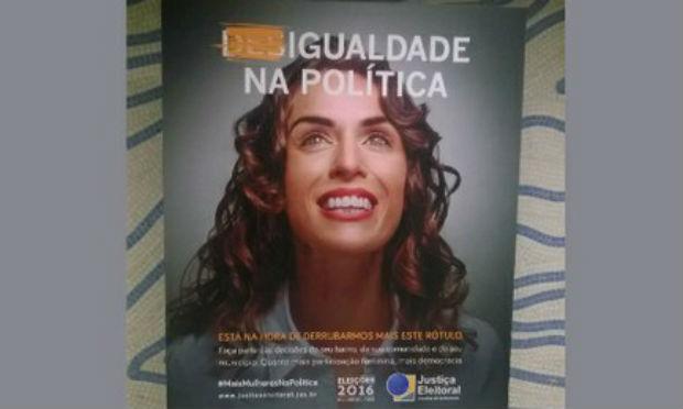 Campanha do Tribunal Superior Eleitoral busca conscientizar sobre a igualdade de gênero na política brasileira / Foto: Divulgação/TSE