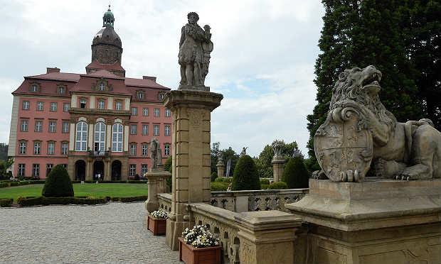 O castelo de Ksiaz, sob o qual o trem de ouro nazista supostamente estava escondido em Walbrzych, Polônia / Foto: AFP