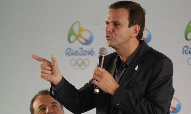 Eduardo Paes apresentou o balanço da Olimpíada. / Foto: AFP.
