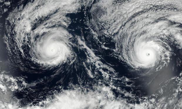 Às 12h de Brasília, Madeline, que deverá passar pelo arquipélago do Havaí na quarta-feira, foi classificado como furacão de categoria três, com ventos máximos sustentados de 195 km/h. / Foto:  NASA / AFP