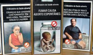 Desde 2008 é obrigado por lei o uso de imagens agressivas para mostrar os problemas causados pelo cigarro
