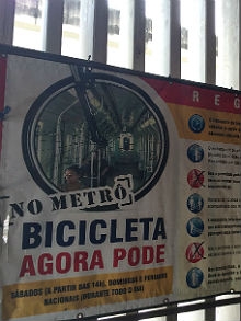 Bicicletas só podem ser levadas no Metrô do Recife nos fins de semana